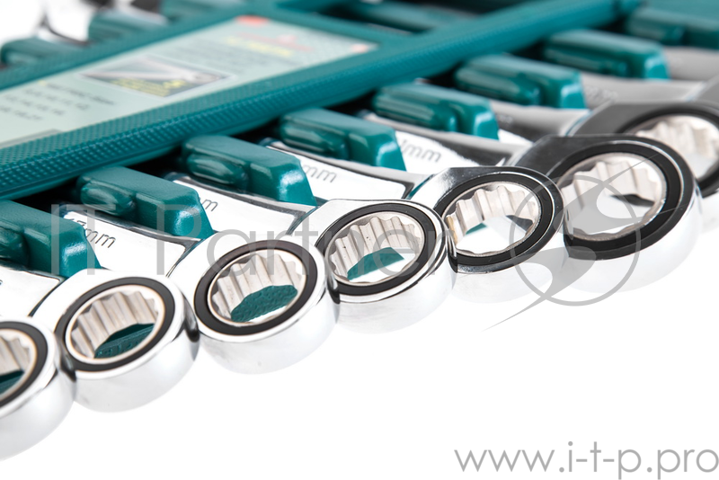 Набор комбинированных трещоточных ключей JONNESWAY W45516S 8-24мм, 16 предметов