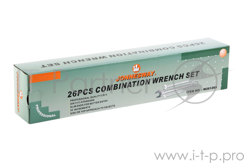 Набор комбинированных ключей JONNESWAY W26126S (6 - 32 мм) 26 шт.