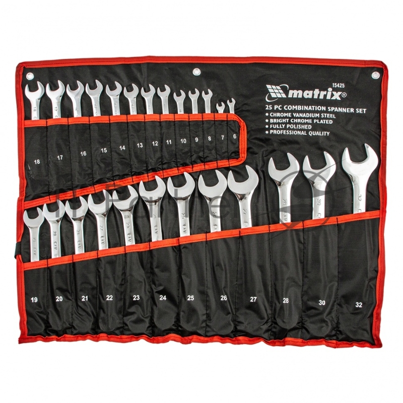 Набор комбинированных ключей MATRIX 15425 (6 - 32 мм) 25 шт.