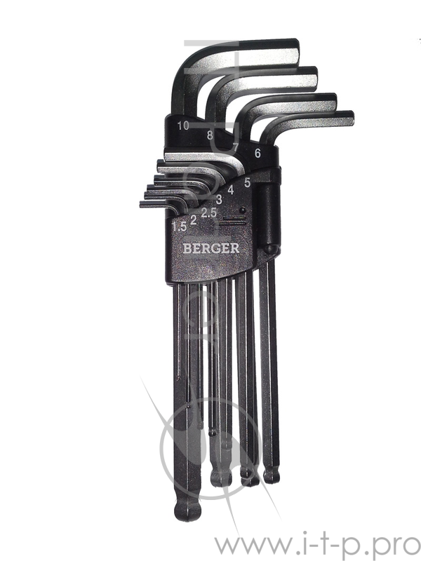 Набор ключей шестигранных BERGER BG-10SНW 10 предметов
