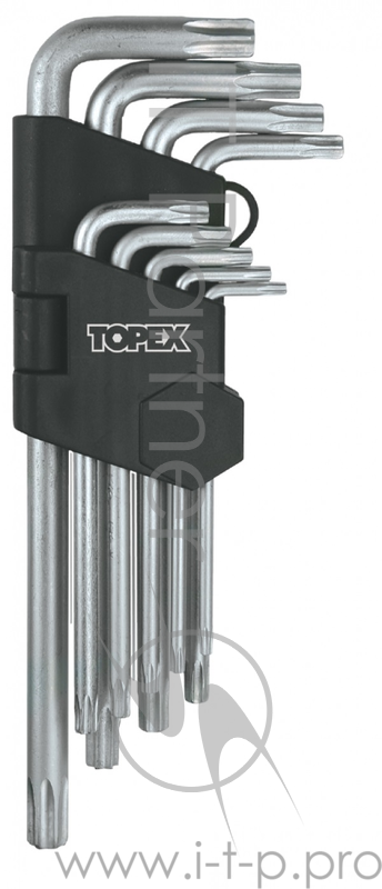 Набор ключей TOPEX 35D961 ключи шестигранные Torx T10-T50 набор 9шт.