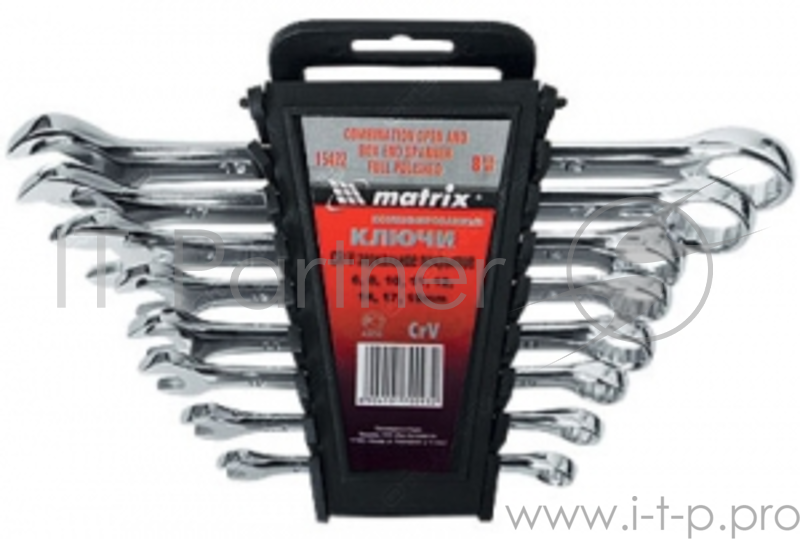 Набор комбинированных ключей MATRIX 15412 (6 - 22 мм) 12 шт.