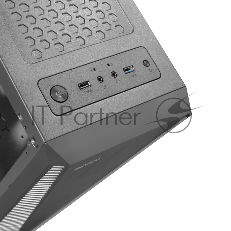 Корпус Ginzzu SL200 FAN Rear 12CM LED 1*USB 3.0,1*USB 2.0,AU Window w/o PSU