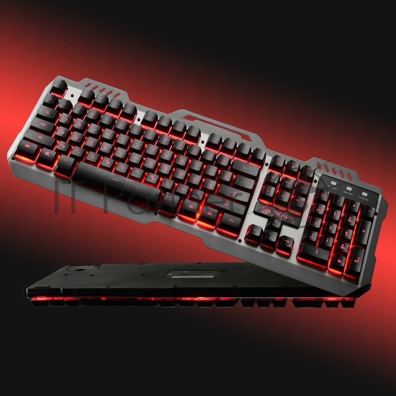 Клавиатура Oklick 790G IRON FORCE темно-серый/черный USB Multimedia LED