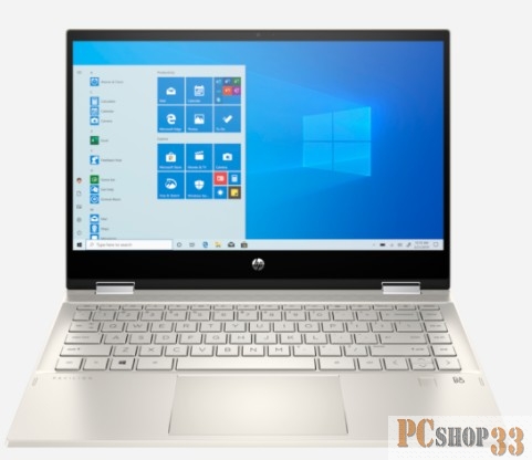 Ноутбук HP Pavilion x360 14-dw0036ur 14 FHD Touch, Intel Core i7-1065G7, 16Gb, 512Gb SSD, no ODD, Win10, золотистый