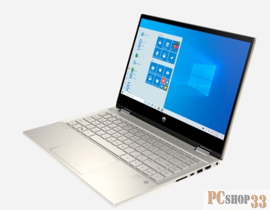 Ноутбук HP Pavilion x360 14-dw0036ur 14 FHD Touch, Intel Core i7-1065G7, 16Gb, 512Gb SSD, no ODD, Win10, золотистый