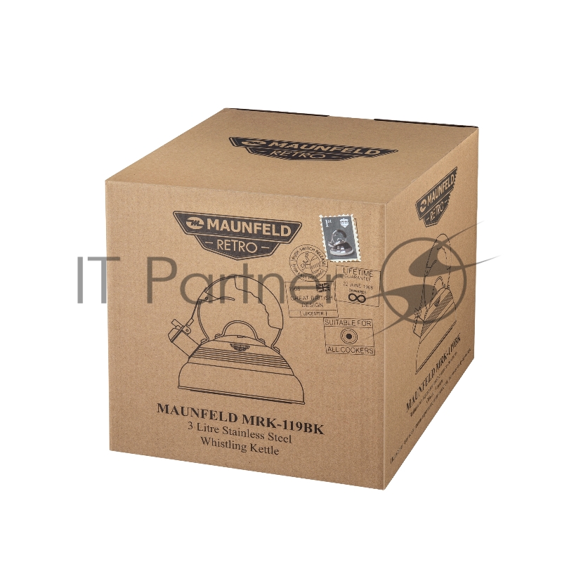 Чайник со свистком MAUNFELD MRK-119BK