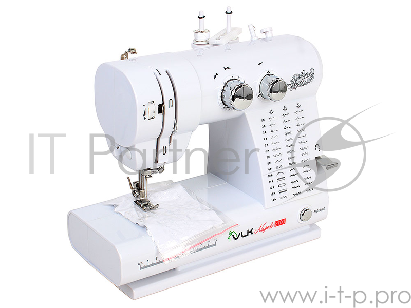 швейная машина VLK NAPOLI 2700 белый Напряжение: 220 В, Частота: 50 Гц, Размеры без упаковки: 21.4*13.4*25.3 см Вес нетто: 2.75 кг, Цвет: белый, 42 вида строчки, в том числе обработка петли для пуговицы, Автоматическая намотка нити, Обработка петель