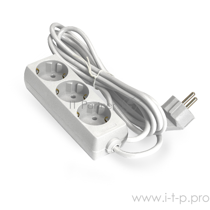 Удлинитель ExeGate EX285803RUS ECE-3-1.8W (3 евророзетки с заземлением, 1.8м, белый)