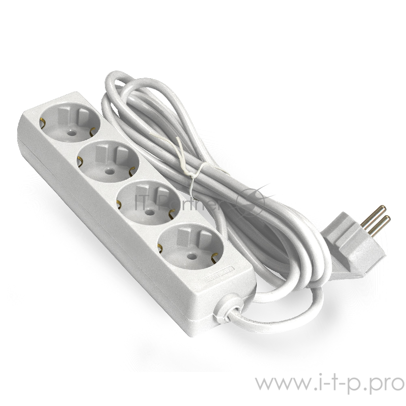 Удлинитель ExeGate EX285812RUS ECE-4-1.8W (4 евророзетки с заземлением, 1.8м, белый)