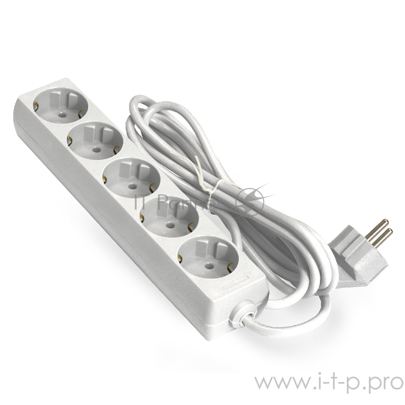 Удлинитель ExeGate EX285821RUS ECE-5-1.8W (5 евророзетки с заземлением, 1.8м, белый)