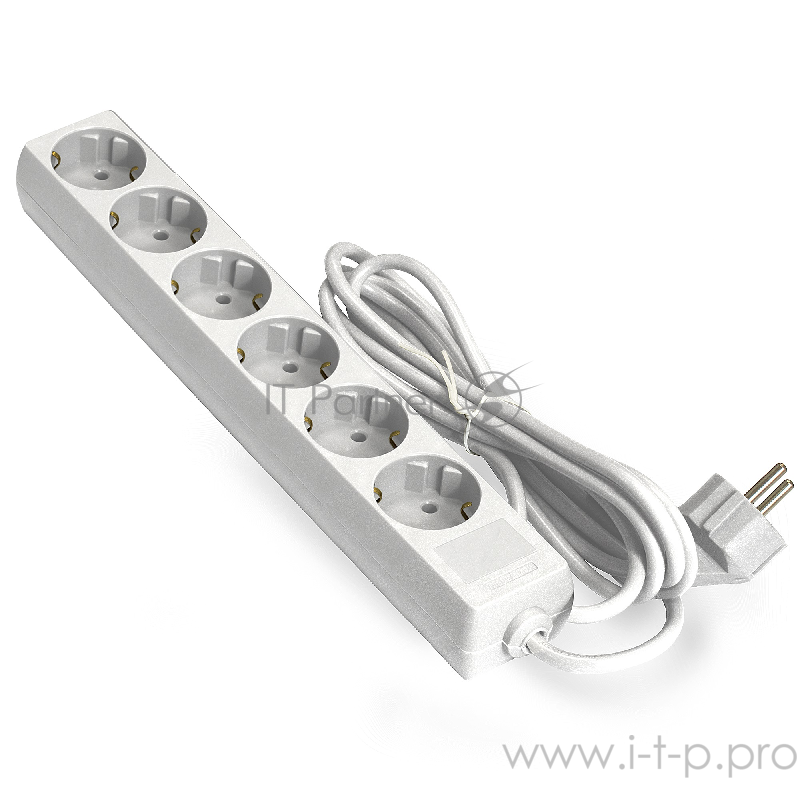 Удлинитель ExeGate EX285833RUS ECE-6-3W (6 евророзетки с заземлением, 3м, белый)