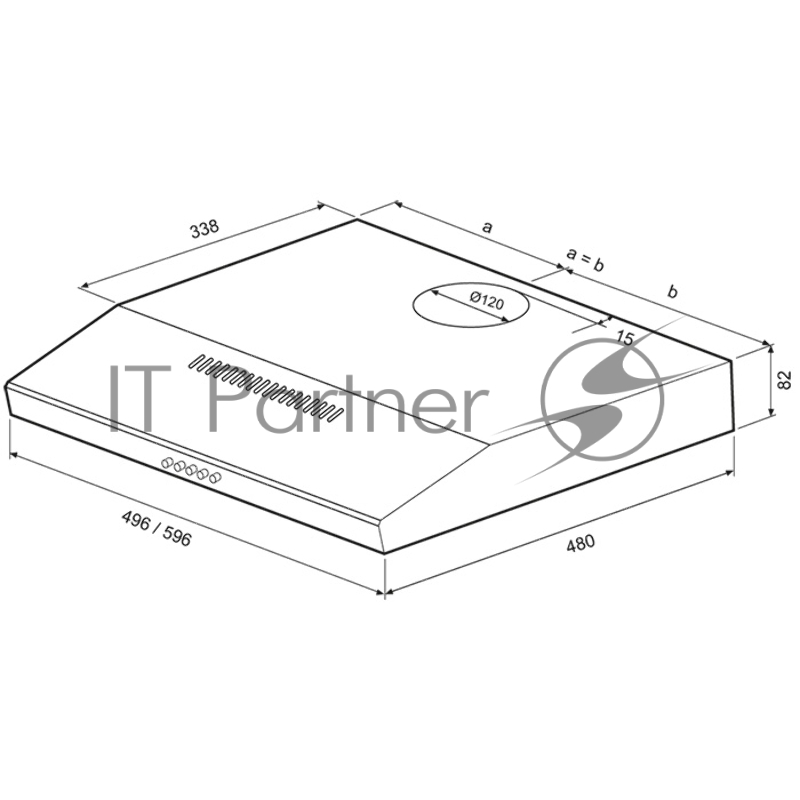 Вытяжка Krona ERMINA 500 ivory PB