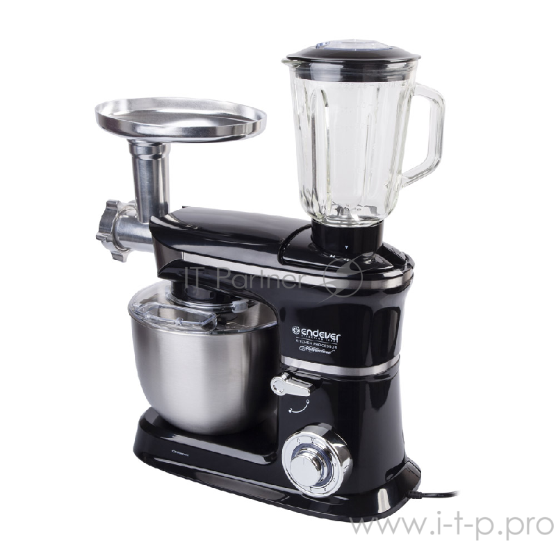 Кухонный процессор Endever Sigma-48 3 в 1 (миксер, мясорубка,блендер) мощн.1300 Вт, объем чаши 6,5 л, планетарная система смешивания, 6 скор. 2 шт/уп.