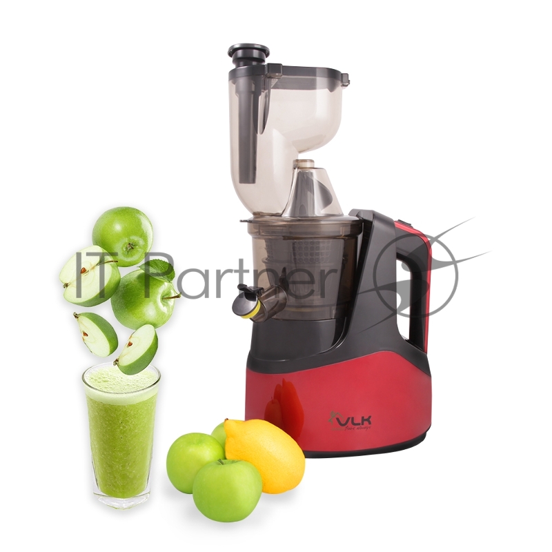 Соковыжималка шнекового типа VLK Profi 3500, мощность 250 Вт, корпус сталь/пластик, резервуар 1 л, резервуар для мякоти 0,7 л, холодный отжим