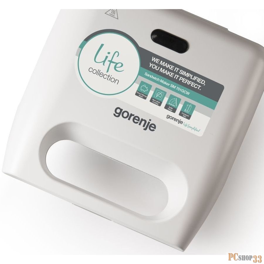 Электрогриль Gorenje SM701GCW 700Вт белый
