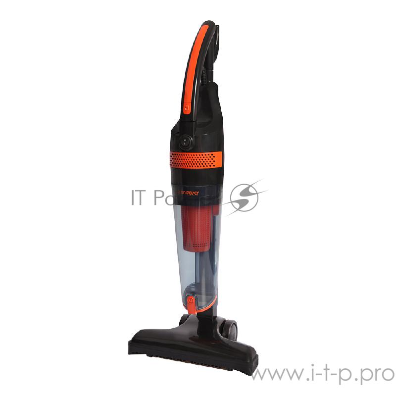 Вертикальный пылесос циклонного типа Endever SkyClean VC-294,черный/оранжевый, мощность 650 Вт,циклонная система фильтрации