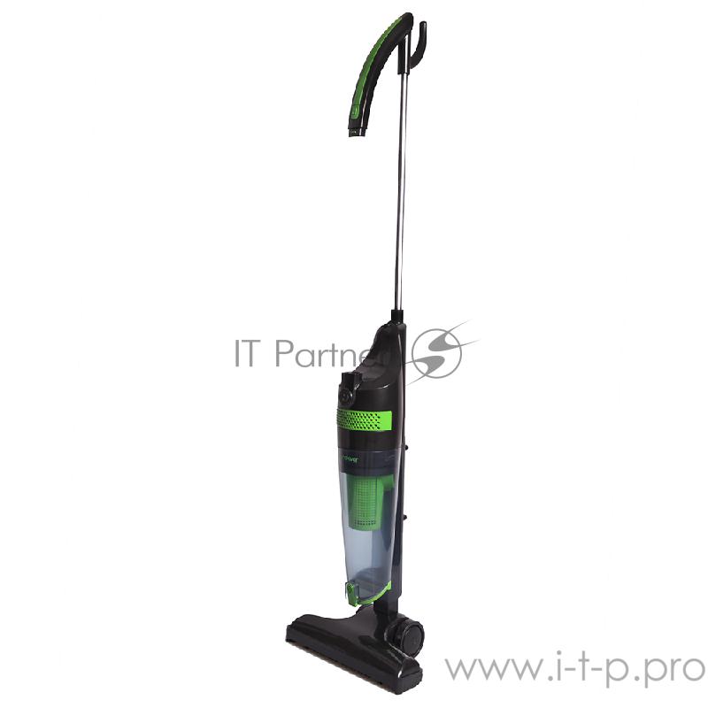 Вертикальный пылесос циклонного типа Endever SkyClean VC-292,черный/зеленый, мощность 650 Вт, циклонная система фильтрации, 2 в1 вертикальный и ручной