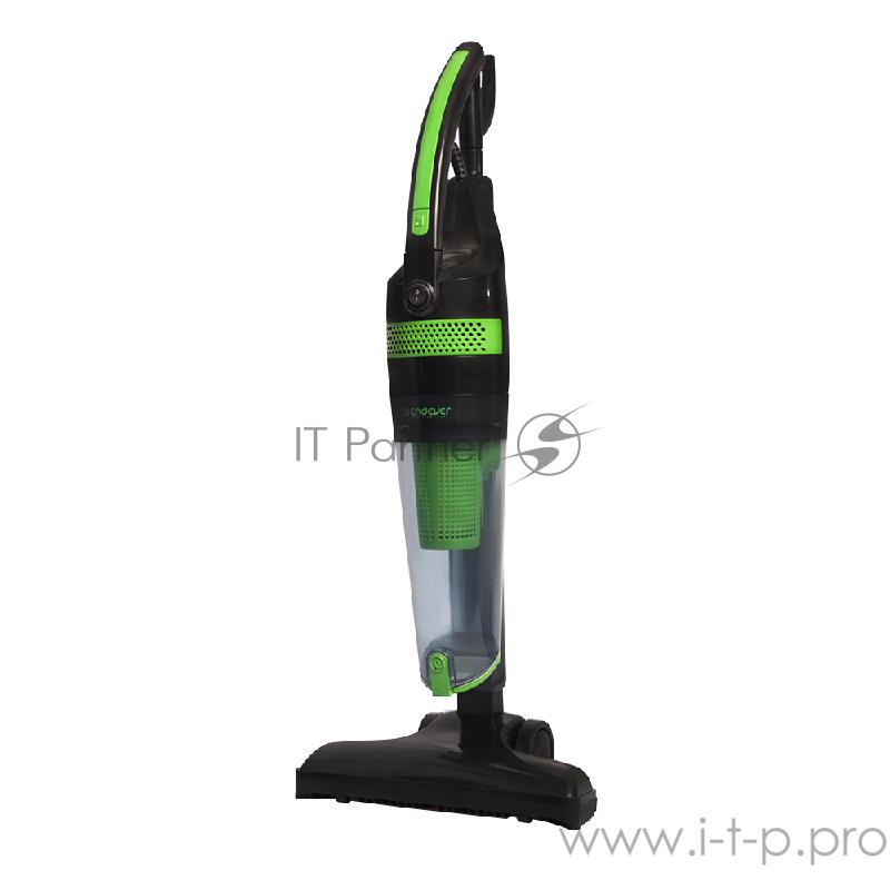 Вертикальный пылесос циклонного типа Endever SkyClean VC-292,черный/зеленый, мощность 650 Вт, циклонная система фильтрации, 2 в1 вертикальный и ручной