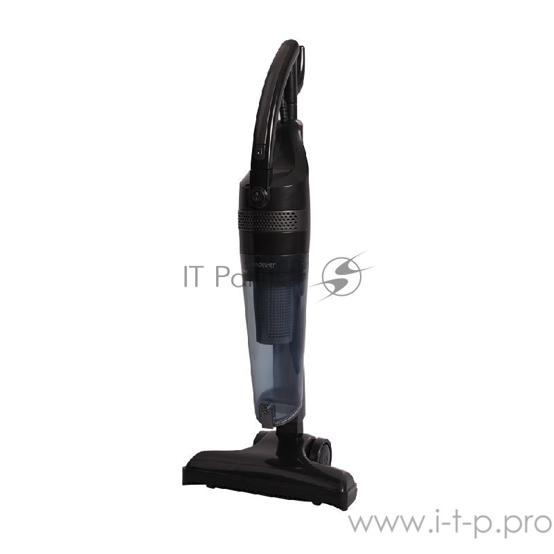 Вертикальный пылесос циклонного типа Endever SkyClean VC-293,черный/серый, мощность 650 Вт, циклонная система фильтрации, 2 в1 вертикальный и ручной