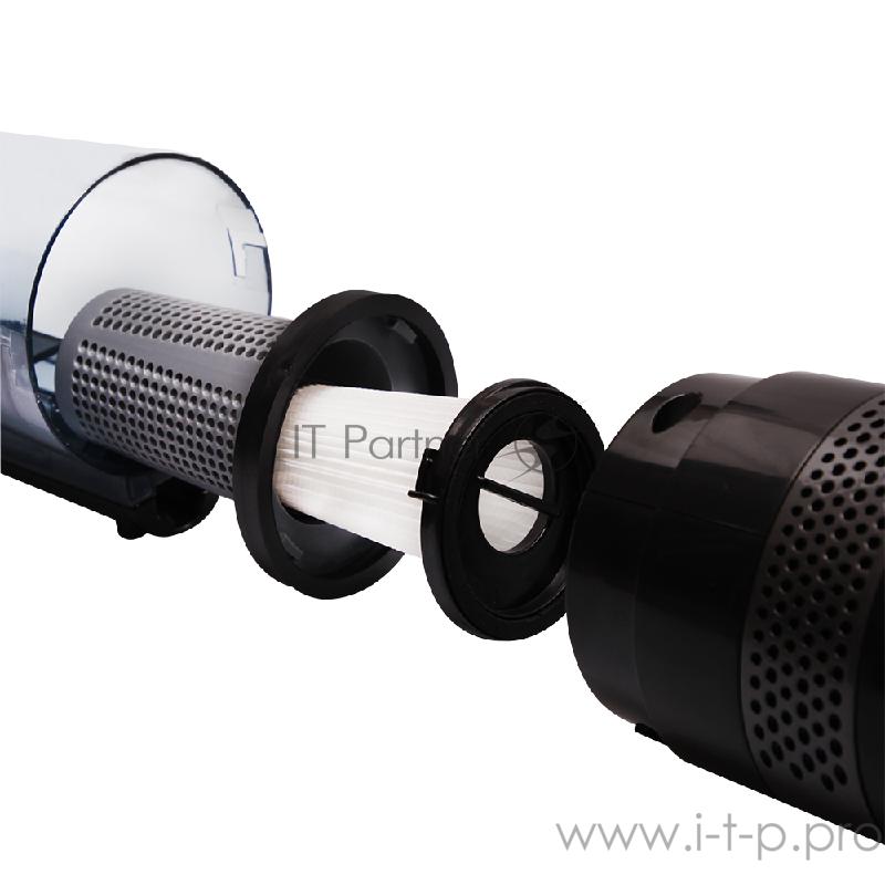 Вертикальный пылесос циклонного типа Endever SkyClean VC-293,черный/серый, мощность 650 Вт, циклонная система фильтрации, 2 в1 вертикальный и ручной