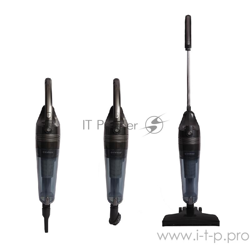 Вертикальный пылесос циклонного типа Endever SkyClean VC-293,черный/серый, мощность 650 Вт, циклонная система фильтрации, 2 в1 вертикальный и ручной