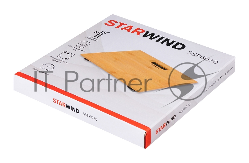 Весы напольные электронные Starwind SSP6070 макс.180кг бамбук
