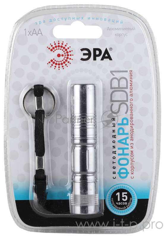 Фонари ЭРА C0027253 Фонарь SDB1 {1x0.5W LED, алюминий, 1хАА в комплект не входят}
