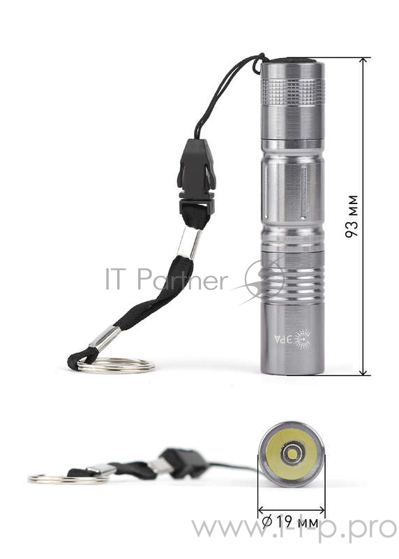 Фонари ЭРА C0027253 Фонарь SDB1 {1x0.5W LED, алюминий, 1хАА в комплект не входят}