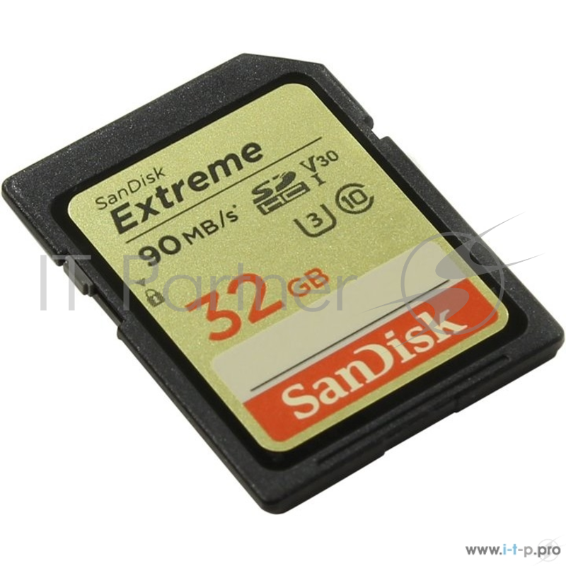 Карта памяти 32ГБ SanDisk Extreme SDSDXVE-032G-GNCIN SecureDigital HC UHS-I Class10