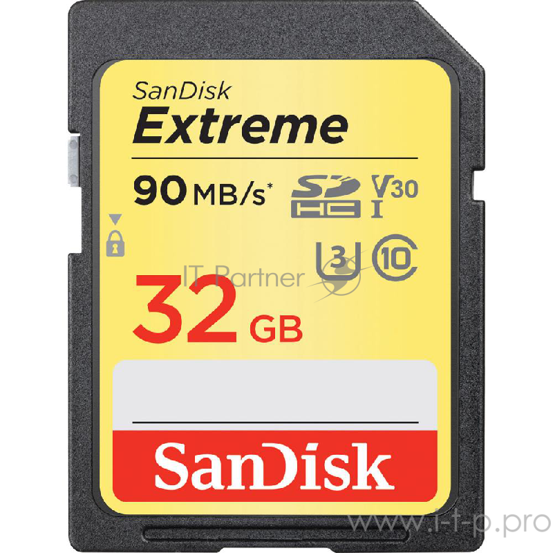 Карта памяти 32ГБ SanDisk Extreme SDSDXVE-032G-GNCIN SecureDigital HC UHS-I Class10