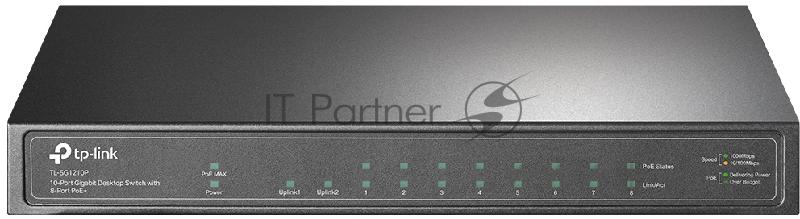 Коммутатор TP-Link TL-SG1210P 10-портовый гигабитный настольный с 8 портами PoE+ SMB
