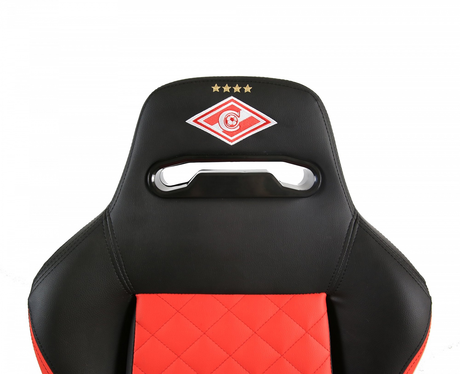 Игровое кресло ZONE 51 Спартак Легенда чёрно-красное v(экокожа, регулируемый угол наклона, механизм качания)