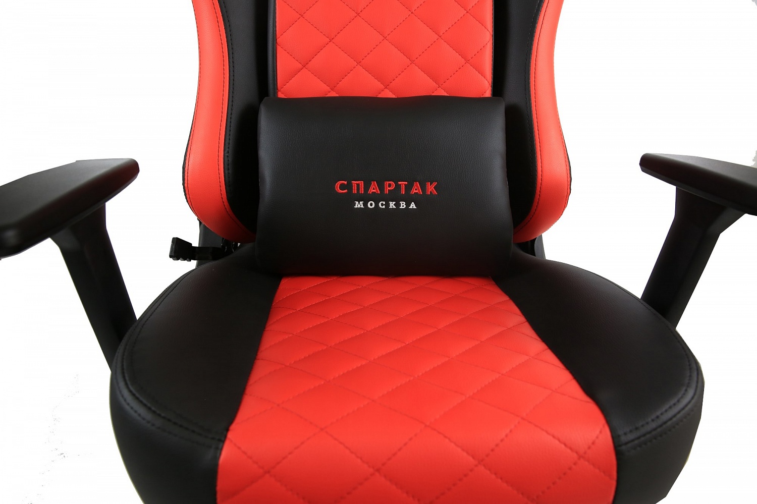 Игровое кресло ZONE 51 Спартак Легенда чёрно-красное v(экокожа, регулируемый угол наклона, механизм качания)