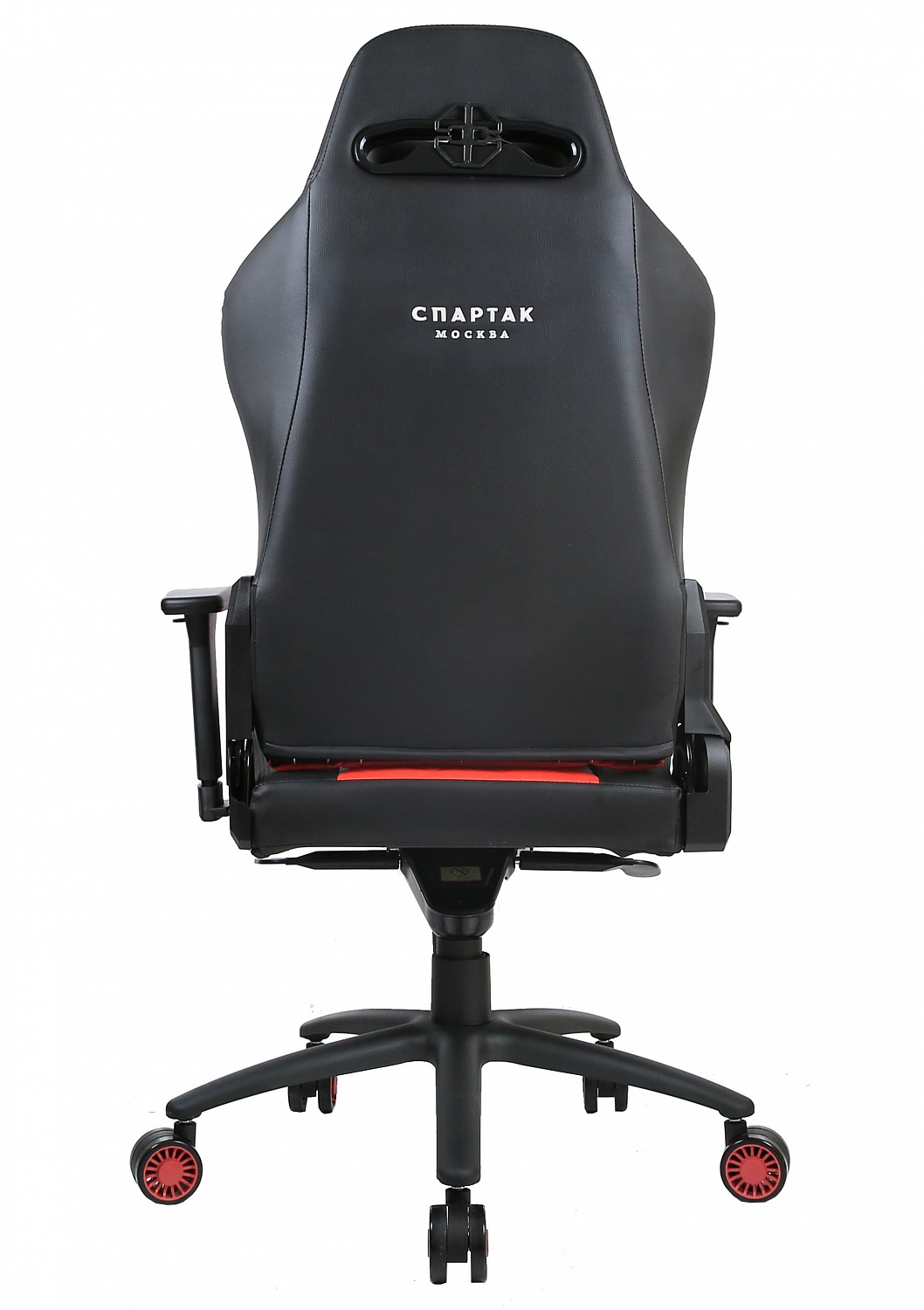 Игровое кресло ZONE 51 Спартак Легенда чёрно-красное v(экокожа, регулируемый угол наклона, механизм качания)