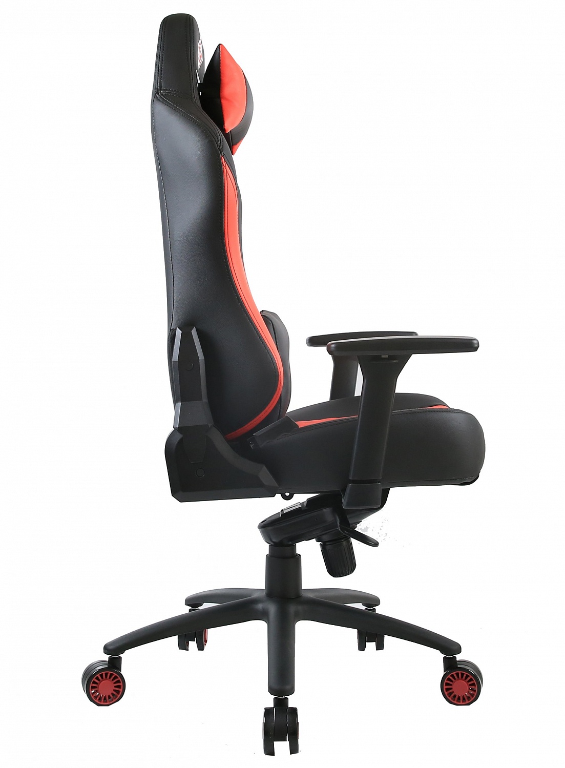 Игровое кресло ZONE 51 Спартак Легенда чёрно-красное v(экокожа, регулируемый угол наклона, механизм качания)