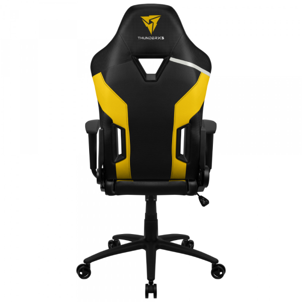 Игровое кресло ThunderX3 TC3 чёрно-жёлтое (AIR Tech, экокожа, 2D, газлифт 4 кл., регулируемый угол наклона, механизм качания)