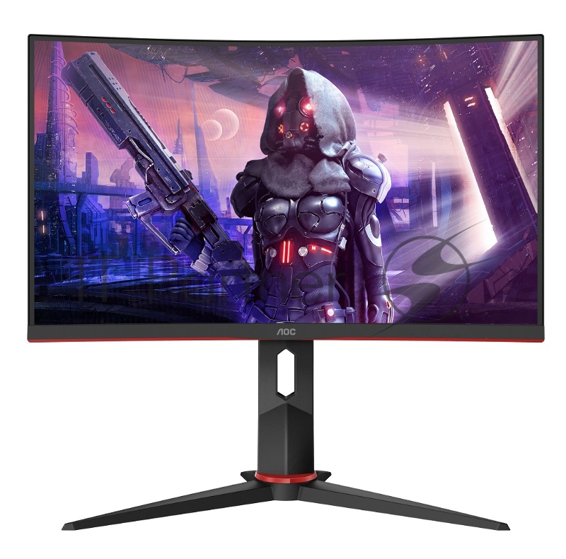 МОНИТОР 23.6 AOC C24G2U Black-Red с поворотом экрана (VA, изогнутый, 1920x1080, 165Hz, 1 ms, 178°/178°, 250 cd/m, 80M:1