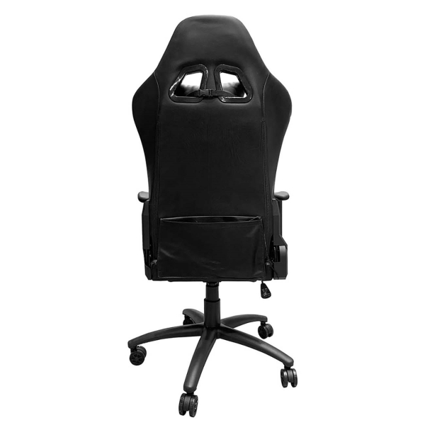 Игровое кресло HIPER HGS-102 чёрное (RGB подсветка, кожа-PU, газлифт класс 4, регулируемый угол наклона, механизм качания)