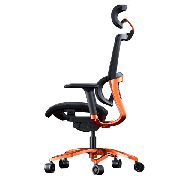 Игровое кресло Cougar Argo black/orange (экокожа/нейлоновая сетка, регулируемый угол наклона, механизм качания)