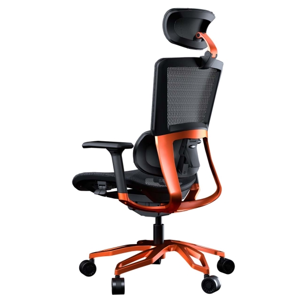 Игровое кресло Cougar Argo black/orange (экокожа/нейлоновая сетка, регулируемый угол наклона, механизм качания)