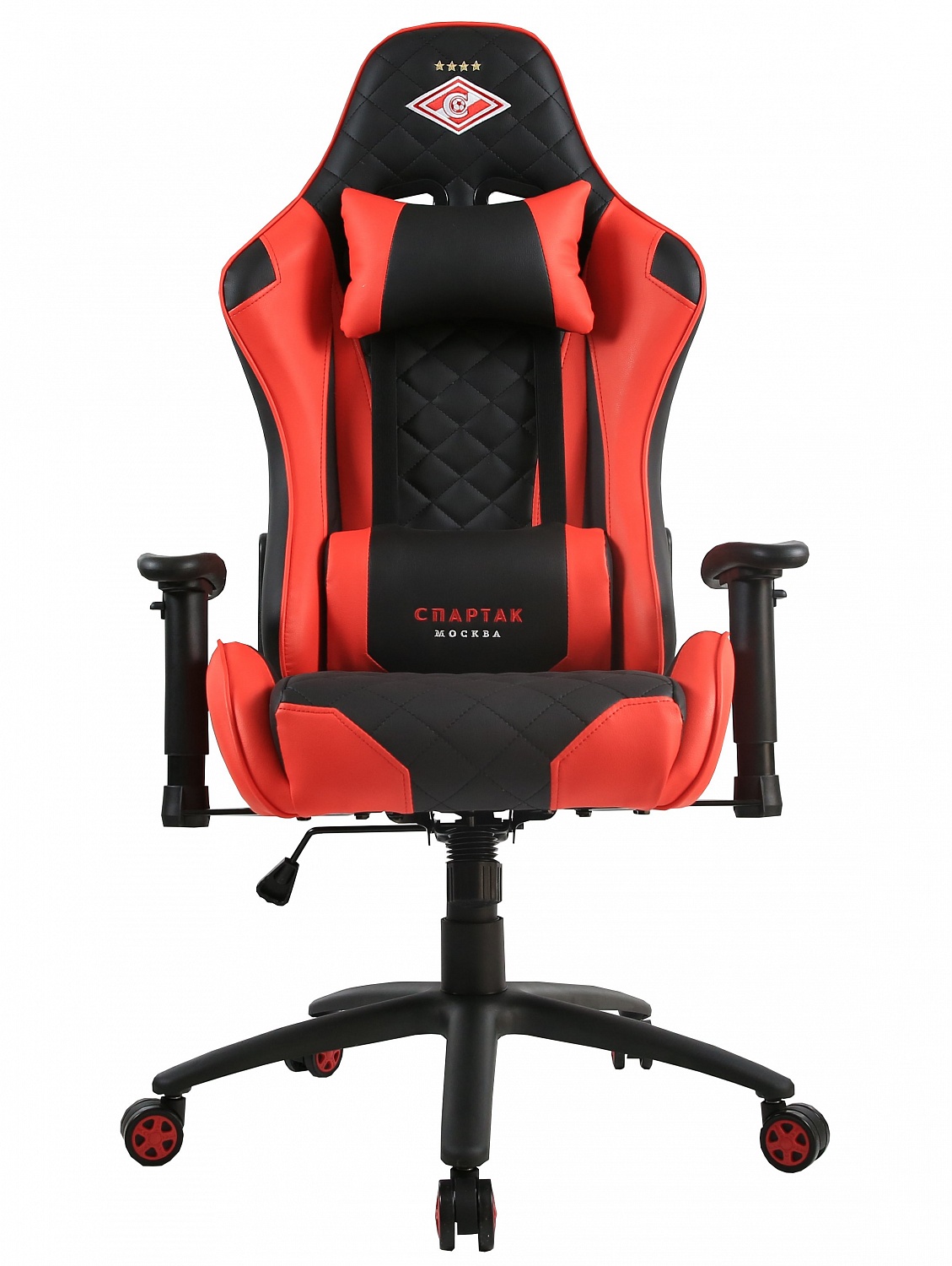Игровое кресло ZONE 51 Спартак Гладиатор чёрно-красное (экокожа, регулируемый угол наклона, механизм качания)