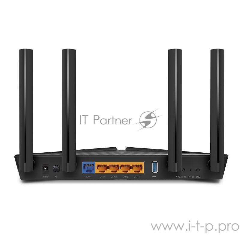 Роутер беспроводной TP-Link Archer AX50 AX3000 10/100/1000BASE-TX черный