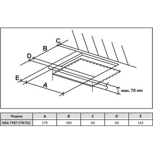 Варочная газовая панель HGG 7987 CTN FLC