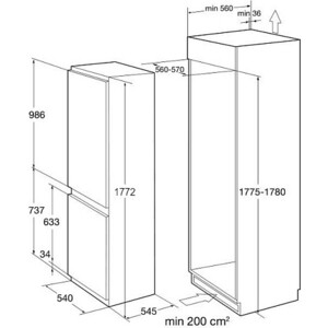 Встраиваемый холодильник KSI 17865 CNF