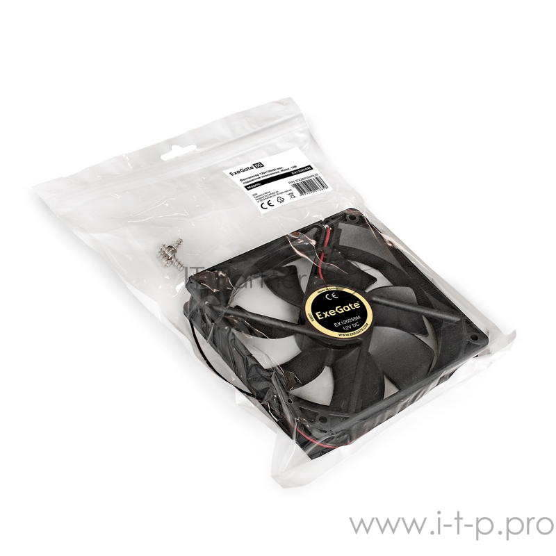 Вентилятор ExeGate EX12025SM, 120x120x25 мм, подшипник скольжения, Molex, 1200RPM, 19dBA