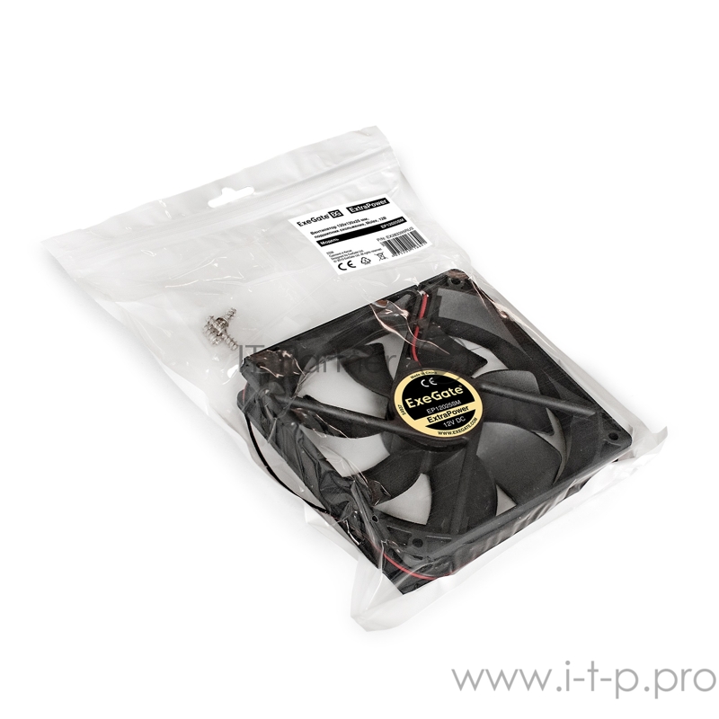 Вентилятор ExeGate ExtraPower EP12025SM, 120x120x25 мм, Sleeve bearing (подшипник скольжения), Molex, 1800RPM, 25dBA