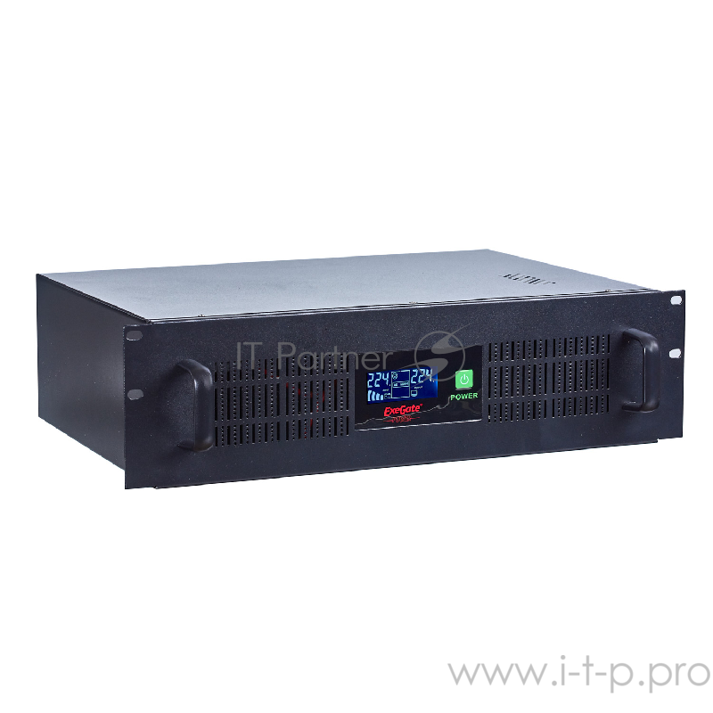 ИБП ExeGate ServerRM UNL-1500.LCD.AVR.С13.RJ.USB.3U <1500VA/900W, LCD, AVR, 4*C13, RJ45/11, USB, 3U>