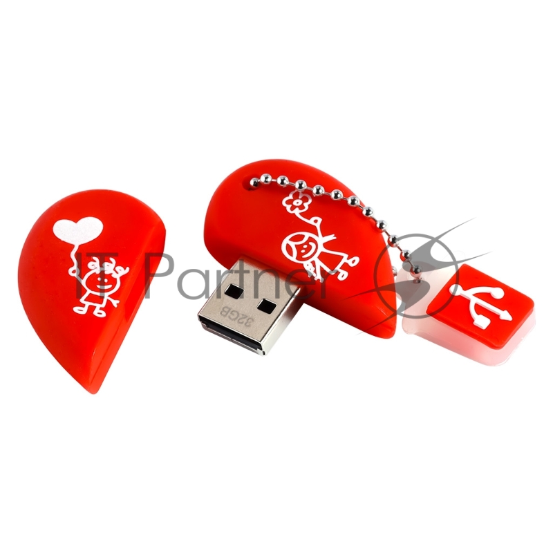 Флеш диск USB 2.0 Flash Drive 32GB Smartbuy Wild series Сердце (SB32GBHeart)