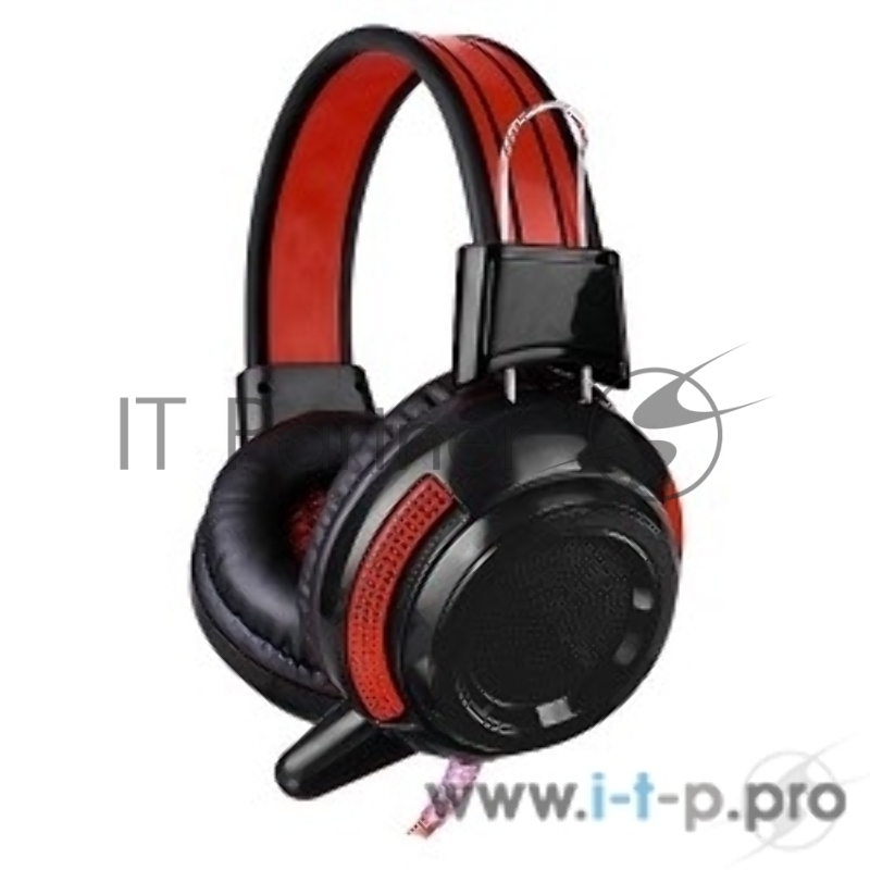 Наушники и микрофоны Oklick HS-G300 черный/красный {2.5м мониторы оголовье (AH-V1)} 337457